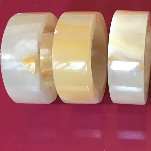6 pcs ALABASTER napkin rings - Picture 1 of 5